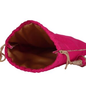 Pink Embroidered Potli Clutch
