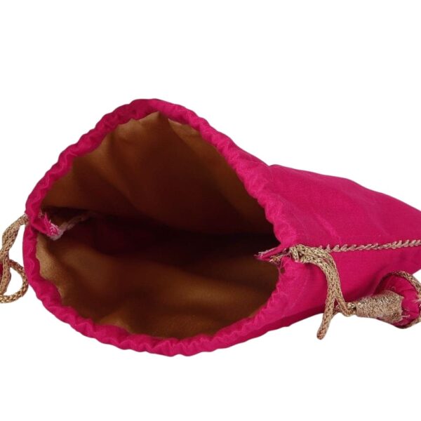 Pink Embroidered Potli Clutch- PT0121SK04P700P