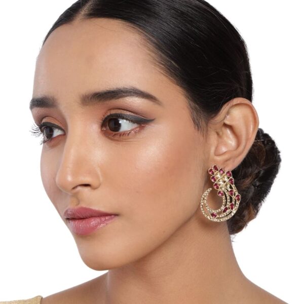 Pink Gold-Plated Earrings -ER0221MK34ER86GP