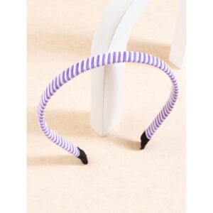 Violet & White Striped Hairband