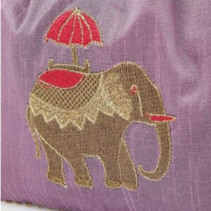 AccessHer Purple Elephant Embroidered Potli