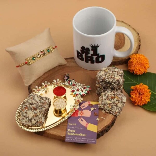Quirky Single Thread Bro Rakhi with Greeting Card for