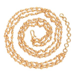 Rajwadi Inspired Golden Beads Jaipuri Mala Necklace for Women