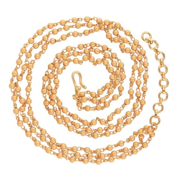 Delicate matte gold Jaipuri mala necklace-CNS0318JY135GG