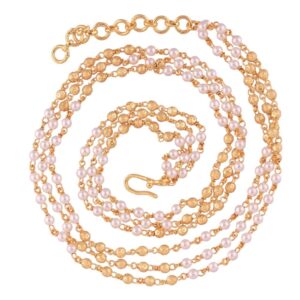 Rajwadi Inspired Jaipuri Mala Necklace with Pearls for Women