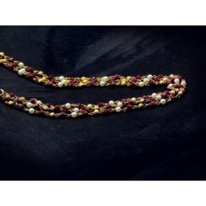 Rajwadi Inspired Pearls and Beads Jaipuri Mala Necklace for Women