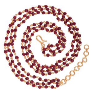 Rajwadi Inspired Ruby Beads Jaipuri Mala Necklace for Women