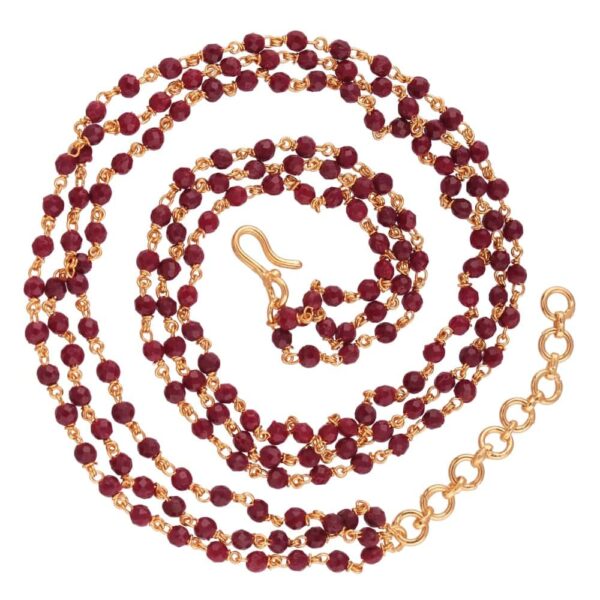 CNS0318JY135GM2 -AccessHer Delicate gold, emarald and ruby Jaipuri mala necklace for women - access-her