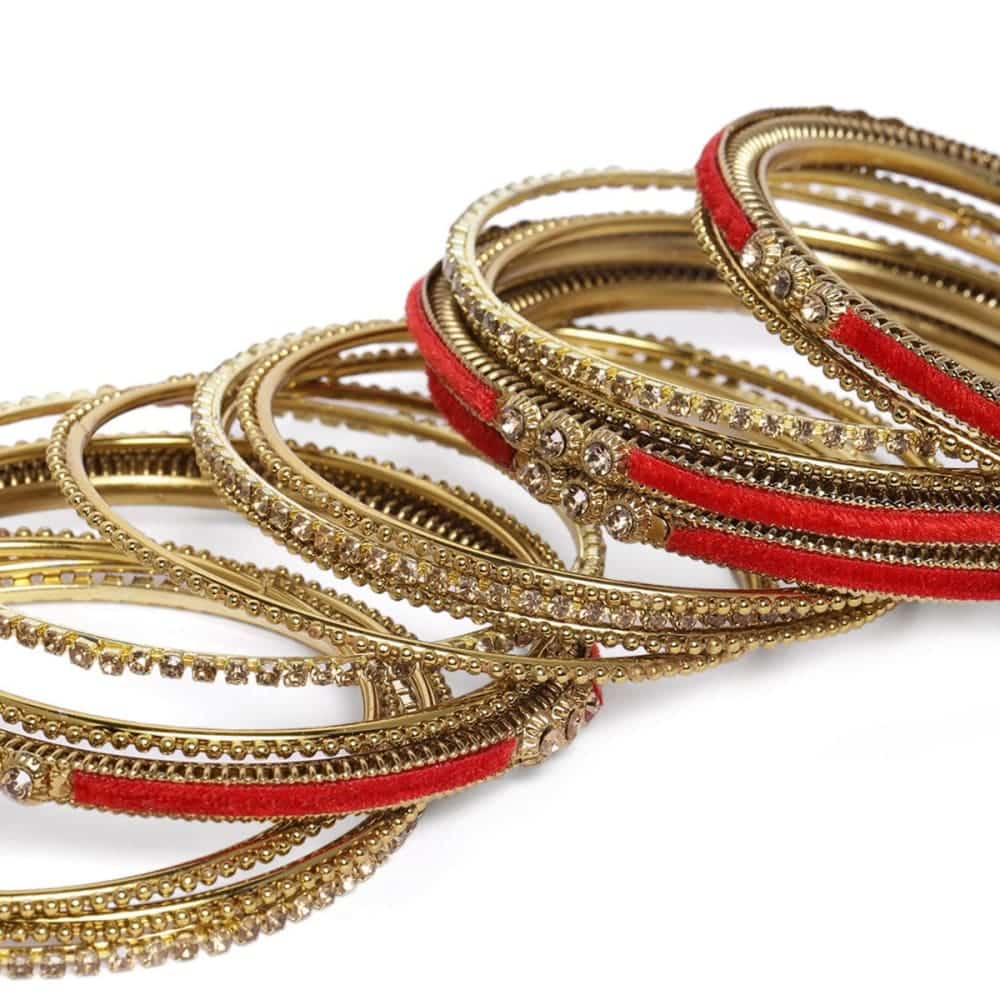 AccessHer Jewellery bridal red chooda/ traditional red