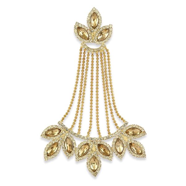 Gold Color Brass Material Passa jhoomar-PS0518GC219G