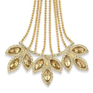 Rhinestone Studded Gold Plated Jhoomar Passa for Women