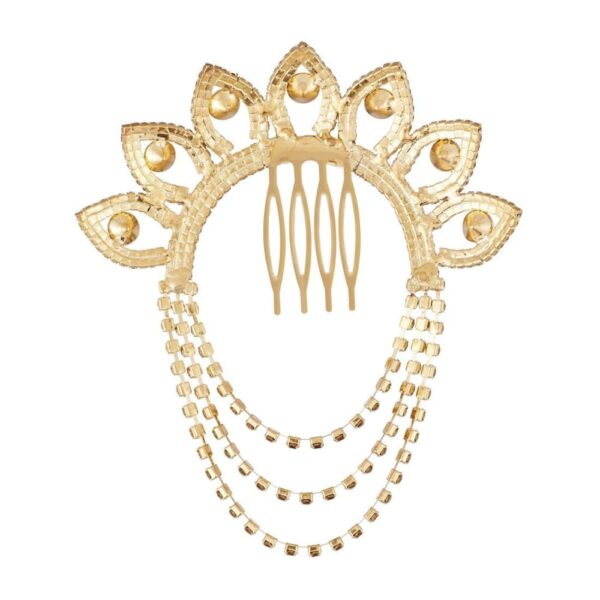 AccessHer Studded Hair Jewelery Single Choti Jadai Billai, jooda pin,Hair Brooch with Hook Wedding Bridal Jewellery for Women-CHT0617GC4008GFLCT - access-her