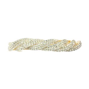 Rhinestones Embellished Small Hair Barrette Buckle Clip for Women
