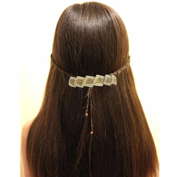 Accessher designer studded back clip hair accessories for Women-HP0117GC139FSTGLCTW - access-her