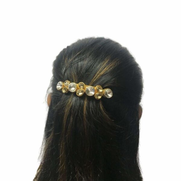 Accessher Designer Back Clip Hair Accessories with Glass