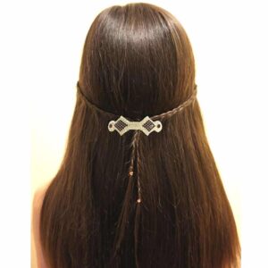 Rhinestones Studded Small Maroon Hair Barrette Buckle Clip for Women