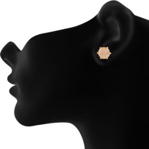 Rose Gold Diamond Studded Daily Wear Studs Earrings for Women