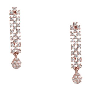 Rose-gold plated American diamond Jewellery set – NS0821PJ21RG