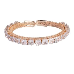 Rose Gold Plated American Diamond  Studded Bracelet for Women