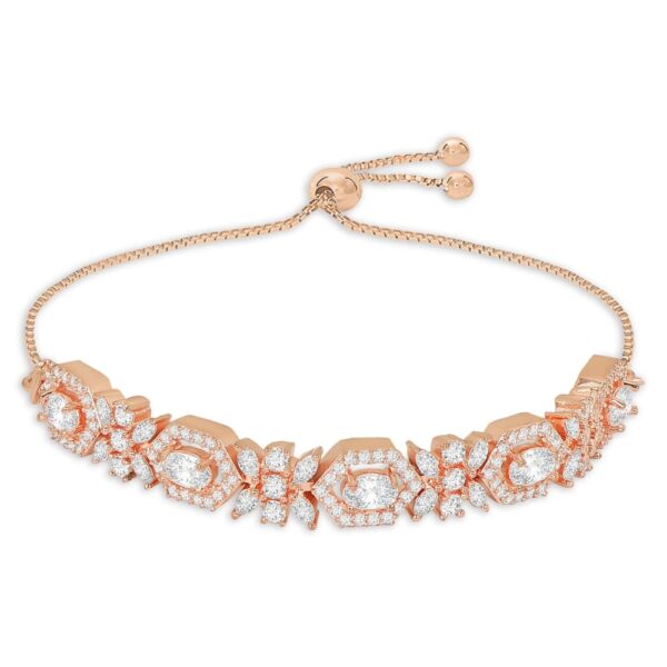 Rose Gold Plated American Diamonds Studded Handcrafted Cord
