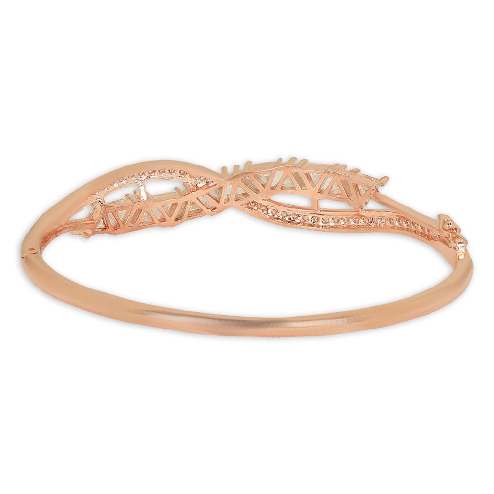 Rose Gold Plated American Diamonds Studded Handcrafted Cuff