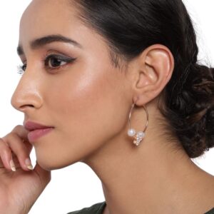 Rose Gold-Plated Hoop Earrings