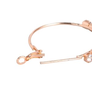 Rose Gold Plated Studded Hoop Earrings for Women