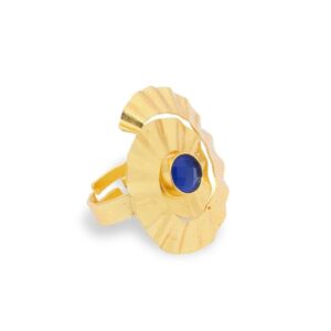 Sapphire Metallic Circular Finger Ring for Women