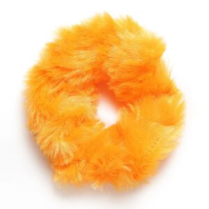 Set of 12 Multicolour Fur Hair Scrunchies/ Rubber Bands for Women