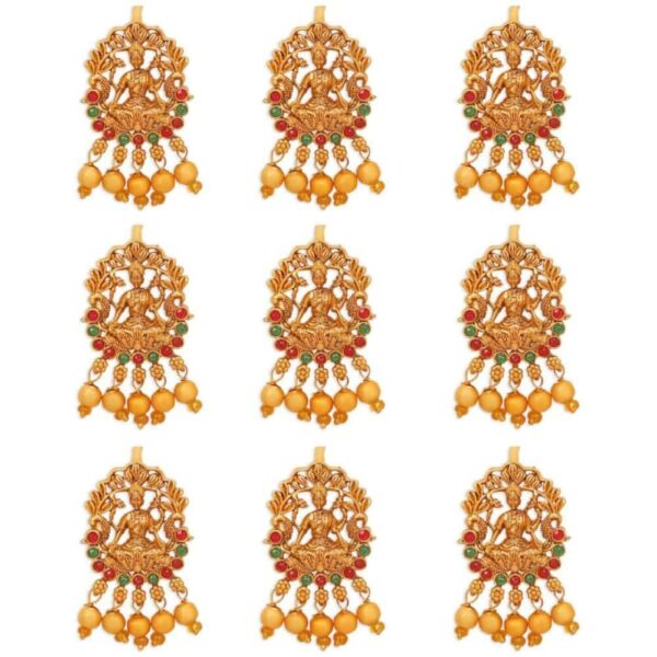 Set of 17 Gold Plated Ethnic Lakshmi Mata Bridal Temple