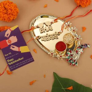 Bhaiya Bhabhi Rakhi with Greeting Card for Raksha Bandhan