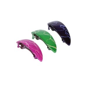 Set of 3 Acrylic Handcrafted Designer Hair Barrettes Buckle clips for Women