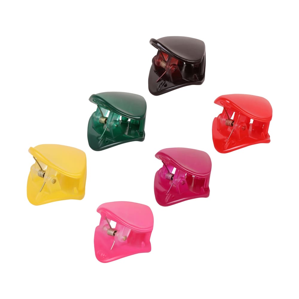 Accessher Women Set of 6 Claw Clips Multicolor Acrylic