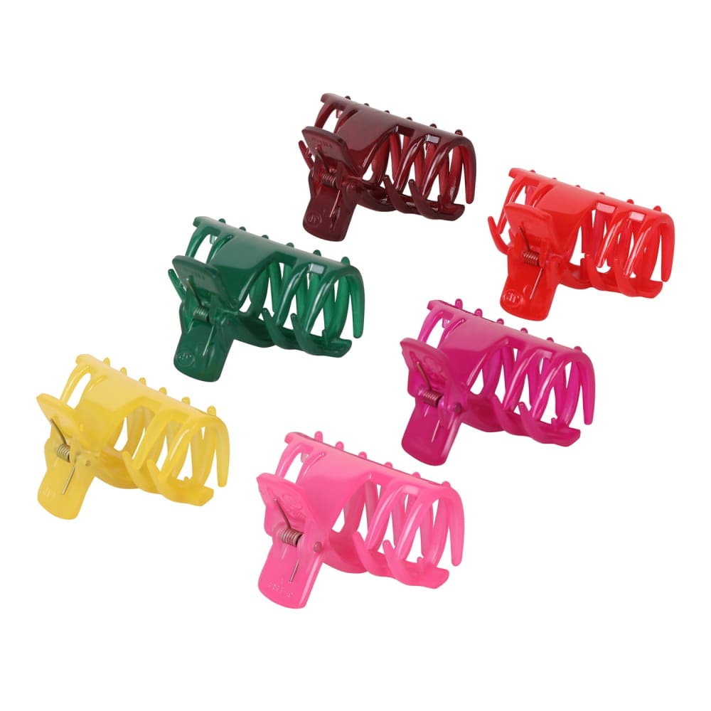 Accessher Set of 6 Claw Clips Multicolor Acrylic Material