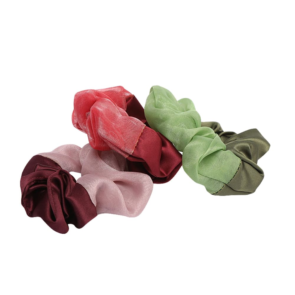 Set of 6 elasticated scrunchies in Multicolor-