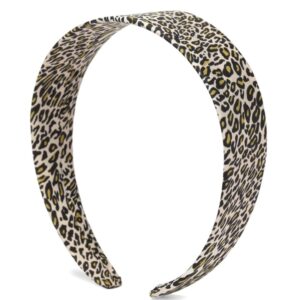Silk Fabric Leopard Printed Casual Wear Hair Band for Women and Girls