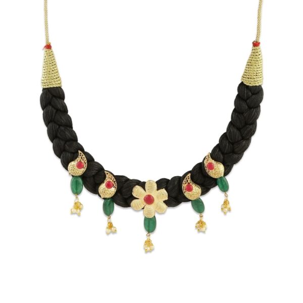 Delicate Kundan Silk Thread Tribal Necklace