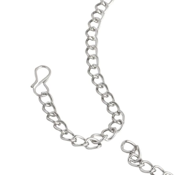 Accessher Silver Plated AD Studded Handcrafted Necklace for