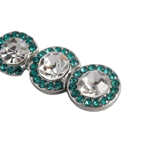 Accessher Silver Plated Green AD Studded Handcrafted