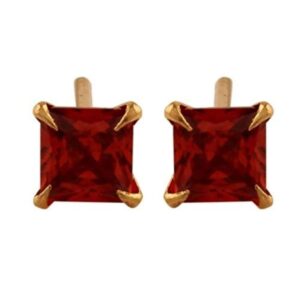 Square Crystal Ear Studs Combo of 5 Colors for Women