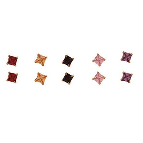 ACCESSHER Jewellery Premium Square Crystal Ear Studs Combo