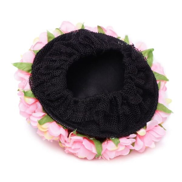 Statement Elastic Floral Hair Bun Cover handcrafted with