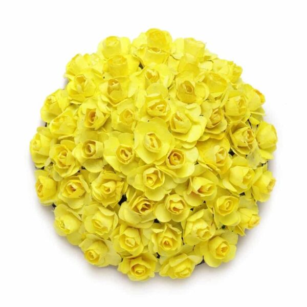 Yellow Floral Hair Bun Cover- CHT0221RR234Y