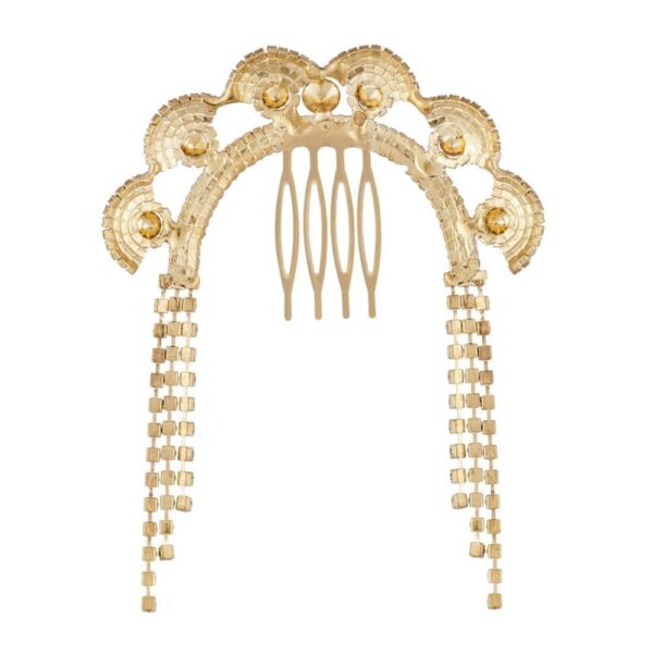 AccessHer Studded Hair Jewelery Single Choti Jadai Billai, jooda pin,Hair Brooch with Hook Wedding Bridal Jewellery for Women-CHT0617GC4004GW - access-her