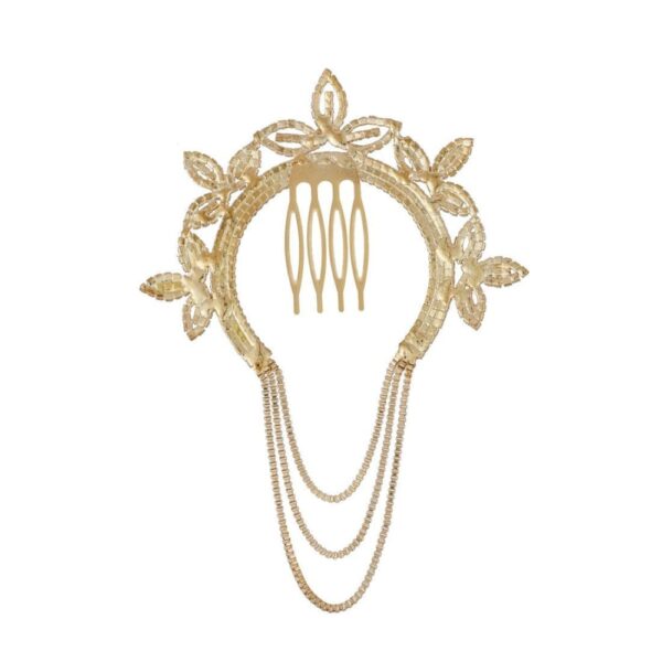 AccessHer Studded Hair Jewelery Single Choti Jadai Billai, jooda pin,Hair Brooch with Hook Wedding Bridal Jewellery for Women-CHT0617GC4009GW - access-her