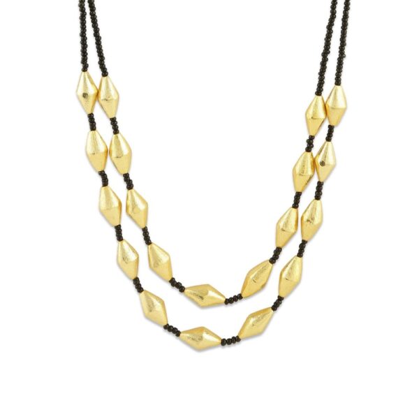 Stylish Dholki Beads Necklace-CNS0418GC191GB