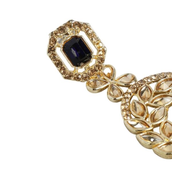 Stylish fancy Blue Gold plated Dangle Earring for women