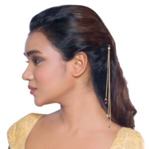 Stylish Golden Bobby Pins with Chain Drops for Women