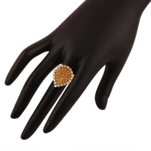 Traditional Drop Shape Statement finger Ring for Women