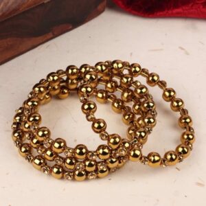Traditional Gold Plated Bangles For Girls and Women Set of 4 for Women